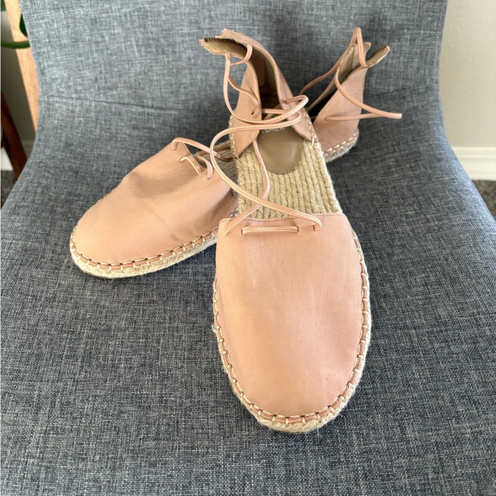Eileen Fisher | Lace-Up Leather Espadrille Sandal | Size 11